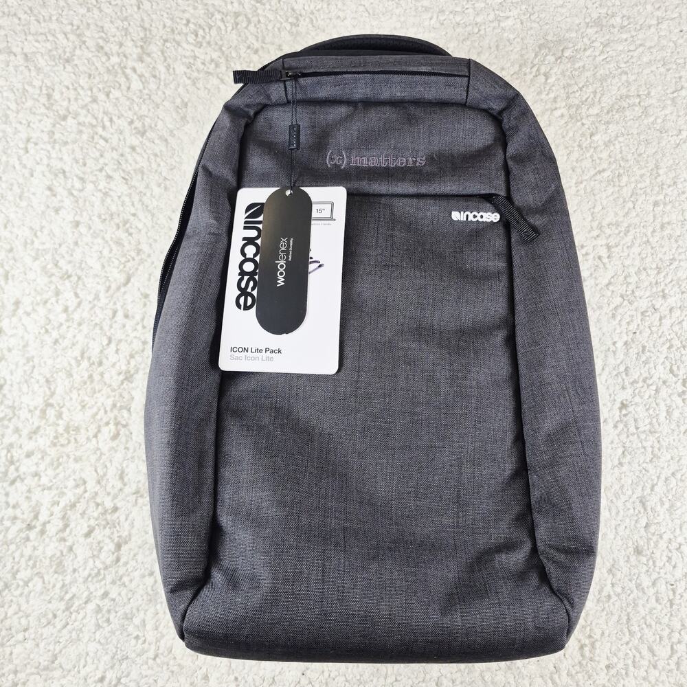Incase ICON 16" Backpack, Icon Lite Pack with Woolenex Black NWT